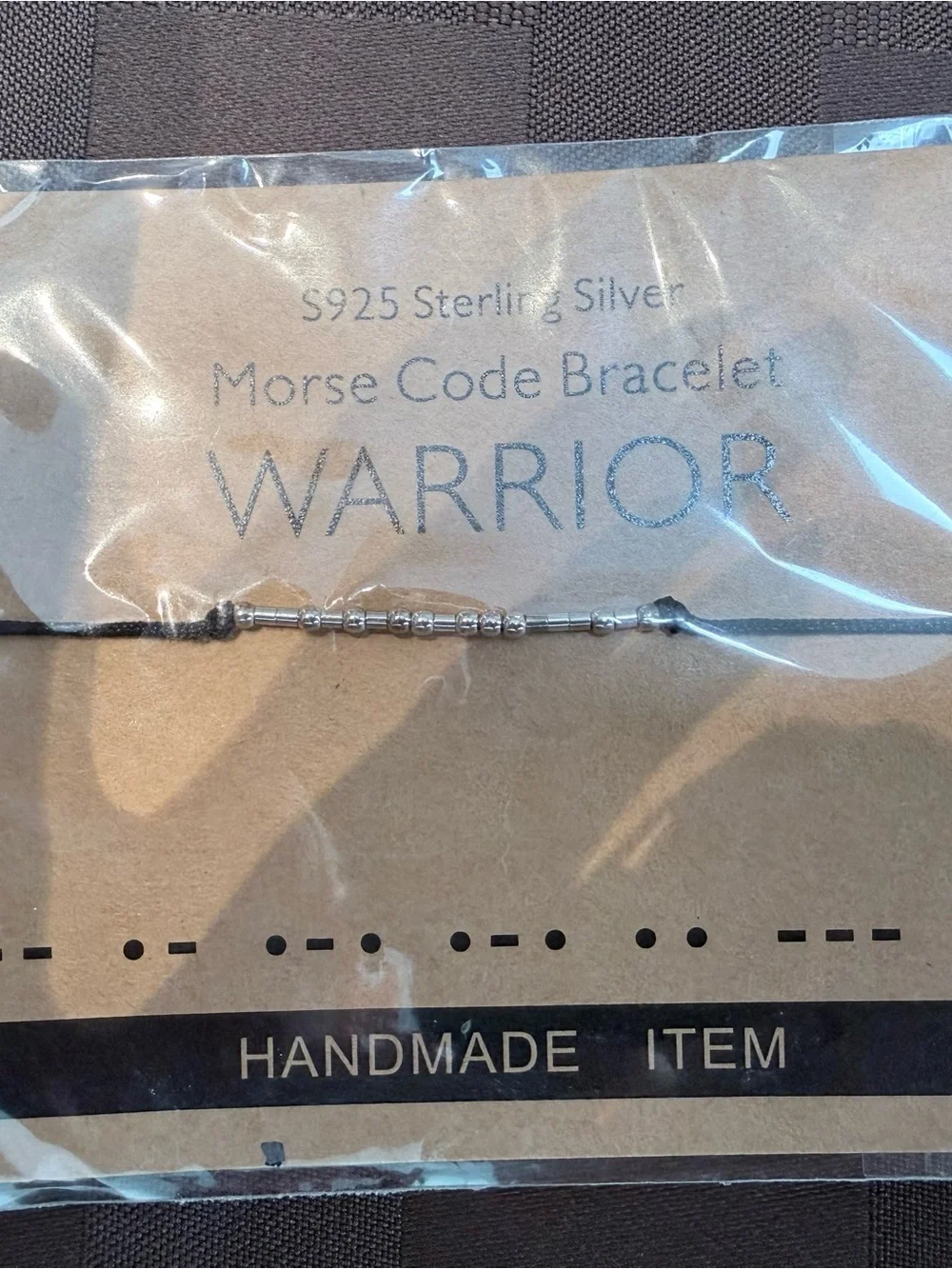 Brand New S925 Sterling Silver Morse Code 